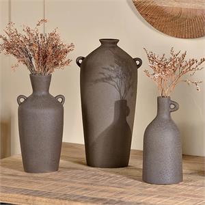 Nkuku Varkala Ceramic Black Decorative Vase Large